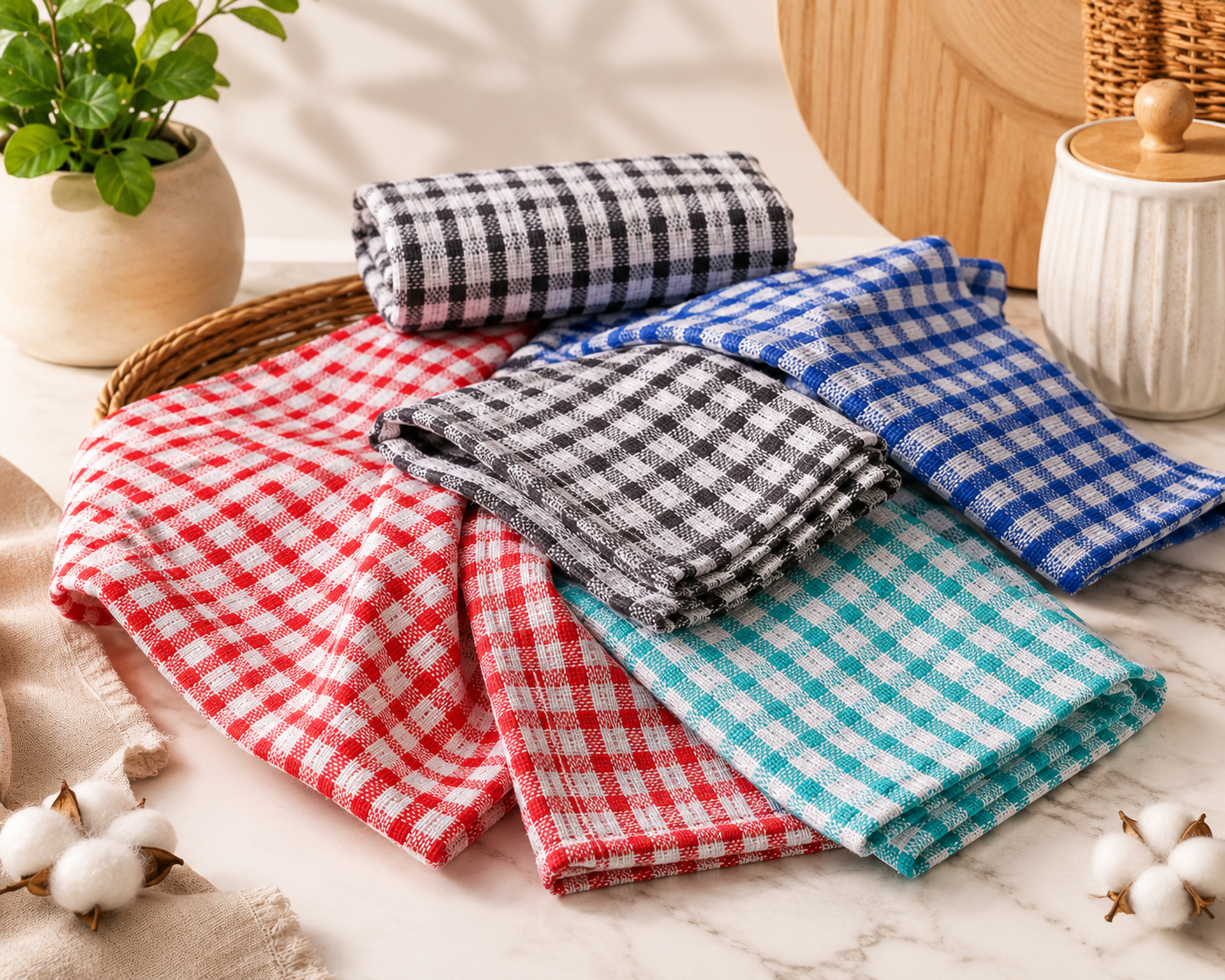 Wonderdry Premium Kitchen Towels (50x70 cm) | Multipurpose Dish Cloths, Tea Towels, Cleaning & Drying Towels | Soft & Highly Absorbent