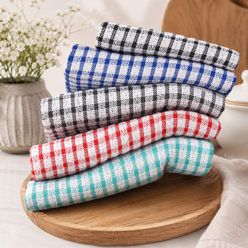 Wonderdry Premium Kitchen Towels (50x70 cm) | Multipurpose Dish Cloths, Tea Towels, Cleaning & Drying Towels | Soft & Highly Absorbent