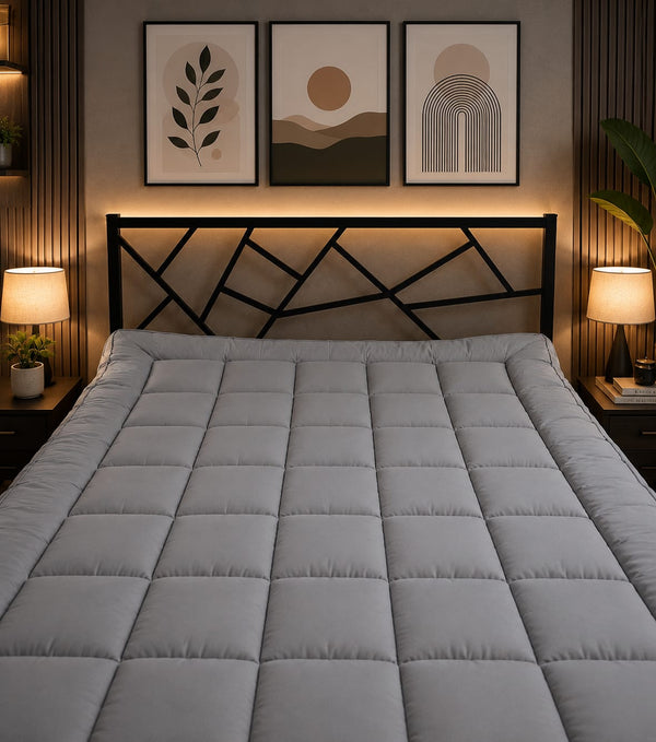 Deluxe Mattress Topper 1000 GSM Filling – Breathable Microfiber for Exceptional Comfort and Support – Soft, Durable, and Easy Care
