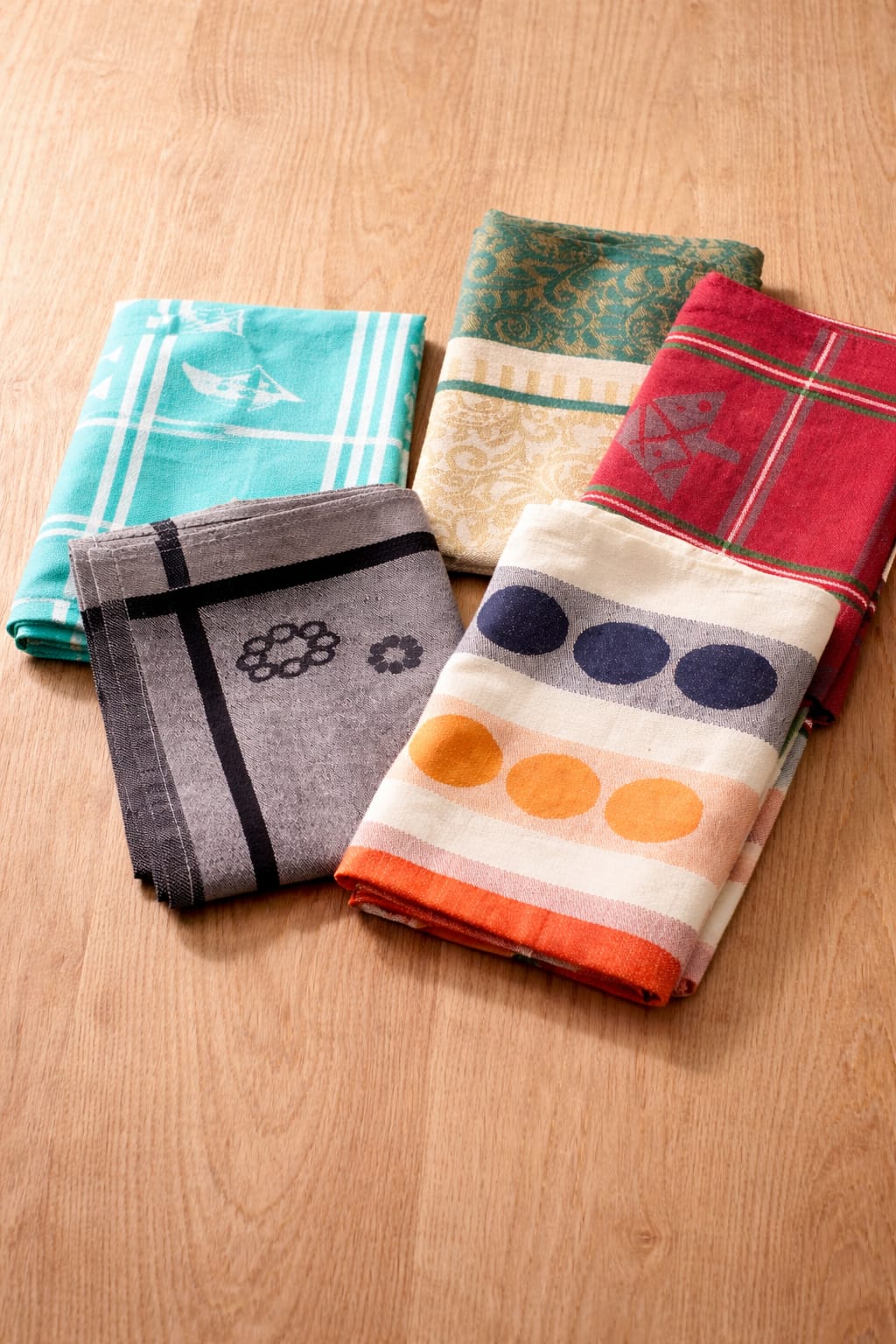 Pure Cotton Multi-Mix Color Roti Romal Napkin Cloth Set – 50x70 cm Kitchen Essentials for Daily Use