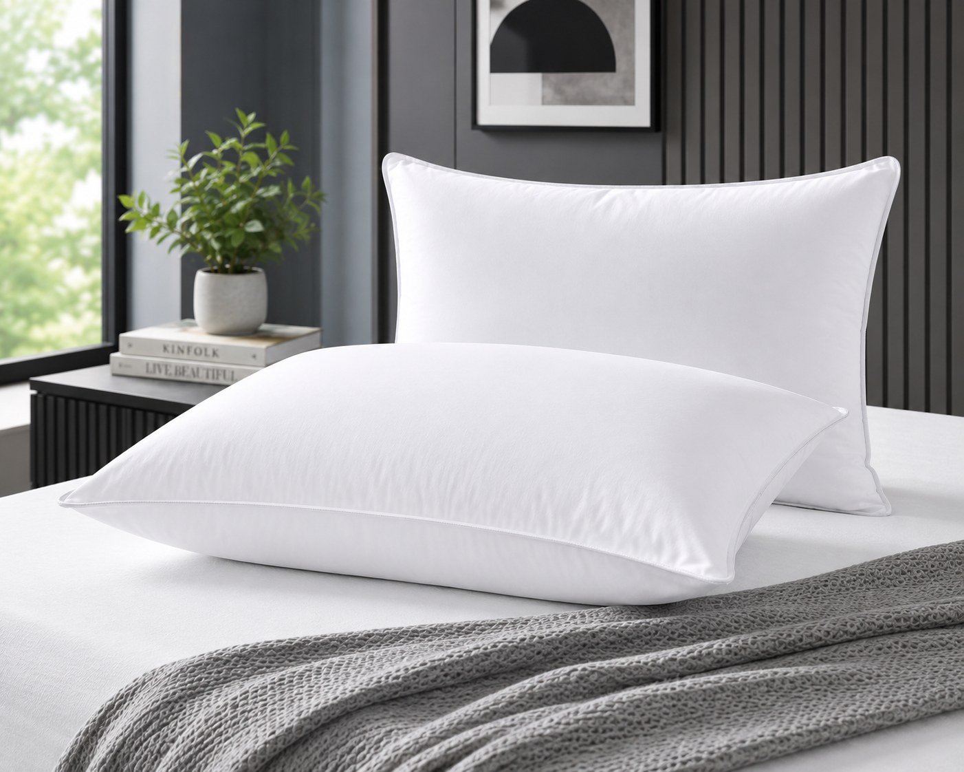 Premium Pillow Set    (Pair) – Soft & Supportive 50x75 cm, 800g  – Hotel Style Comfort & Long-Lasting Quality